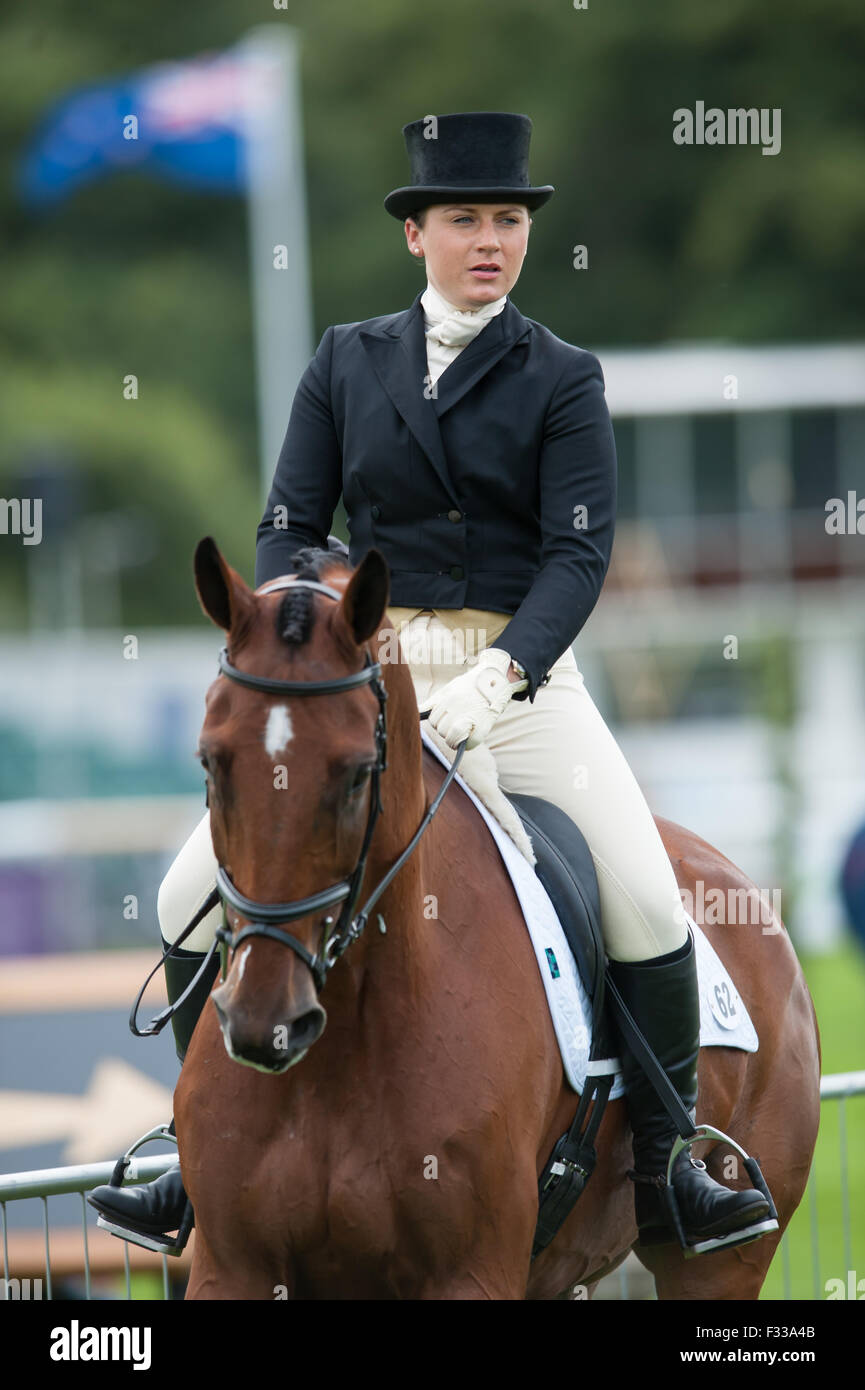 Alice Dunsdon and Fernhill Present - Burghley House, Stamford, UK - The Dressage phase,  Land Rover Burghley Horse Trials, 30th August 2012. Stock Photo