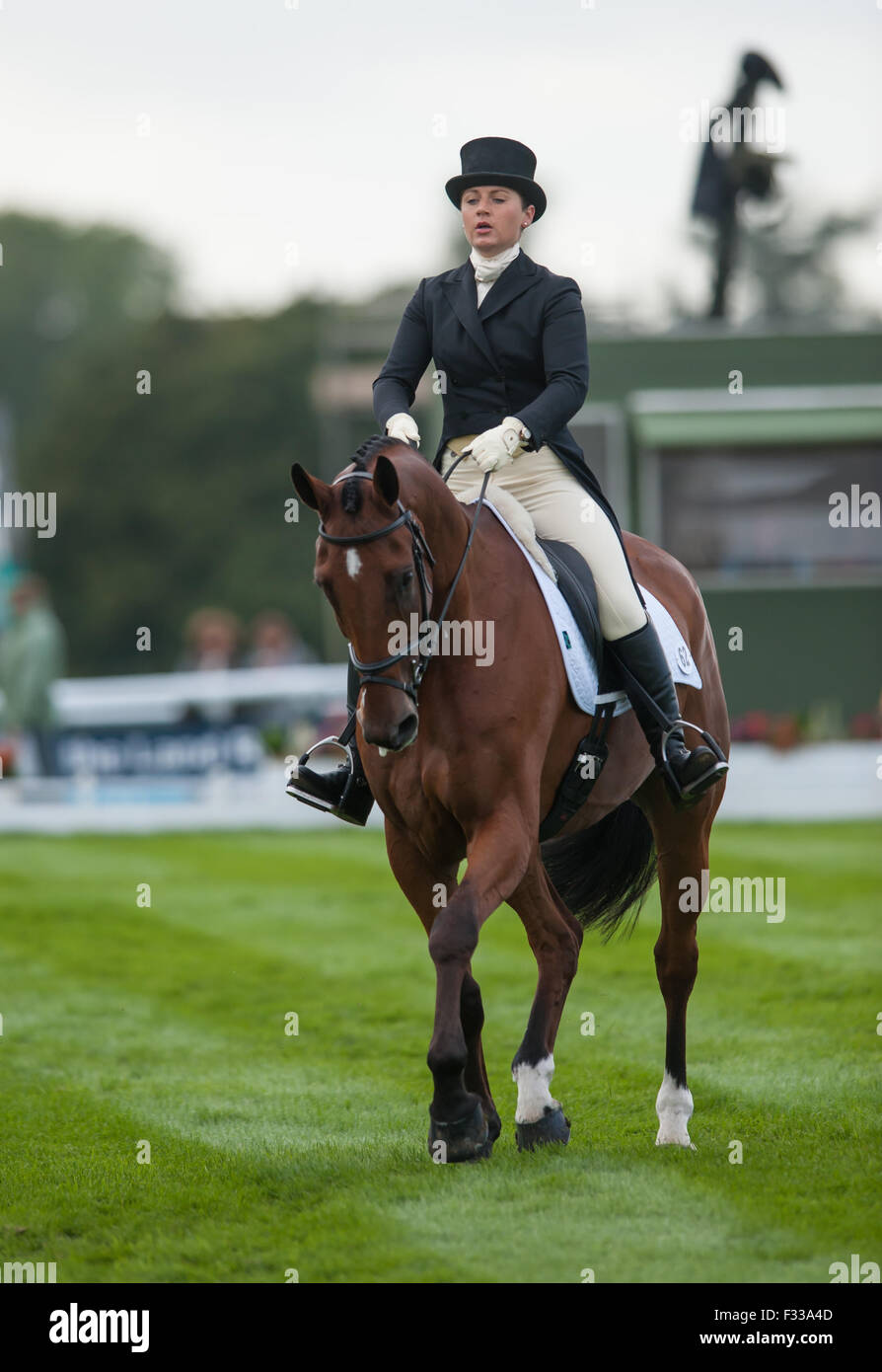 Alice Dunsdon and Fernhill Present - Burghley House, Stamford, UK - The Dressage phase,  Land Rover Burghley Horse Trials, 30th August 2012. Stock Photo