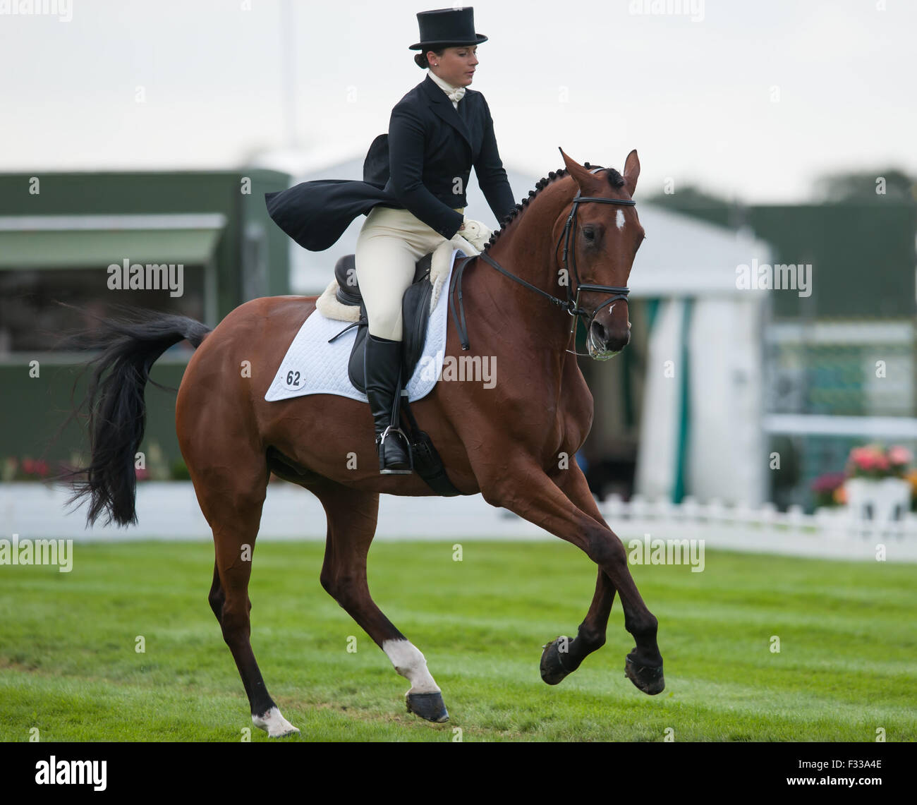 Alice Dunsdon and Fernhill Present - Burghley House, Stamford, UK - The Dressage phase,  Land Rover Burghley Horse Trials, 30th August 2012. Stock Photo