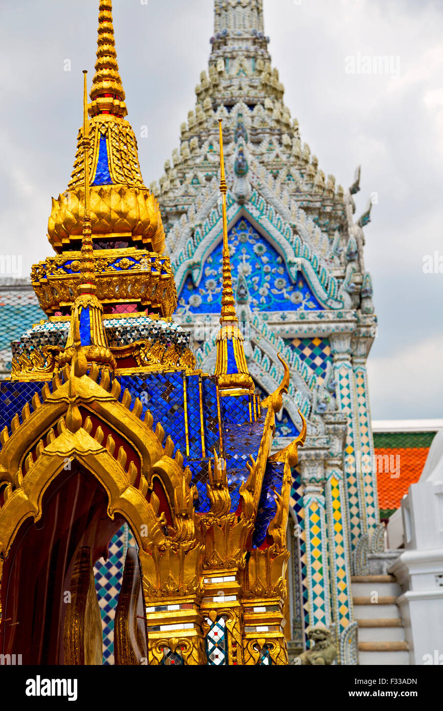 thailand asia in bangkok rain temple abstract cross colors roof wat
