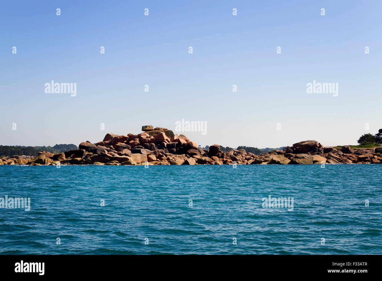 Pink granite coast, Cotes d'Armor, Brittany, France, Europe Stock Photo ...