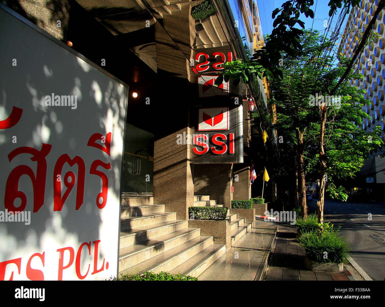 Bangkok, Thailand. 29th Sep, 2015. Company signage seen outside the