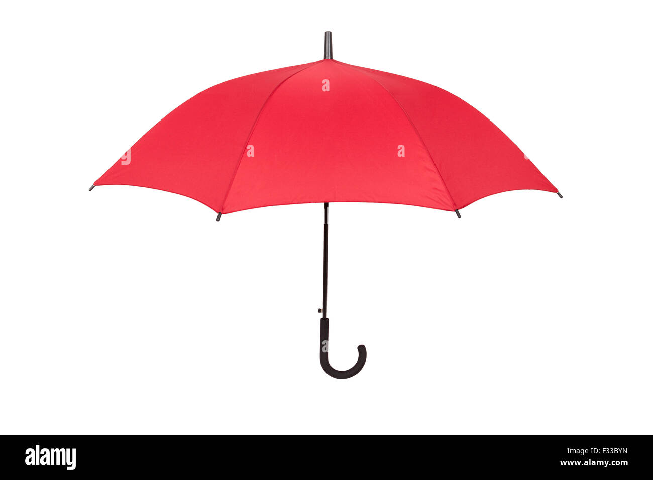 Red umbrella isolated Stock Photo