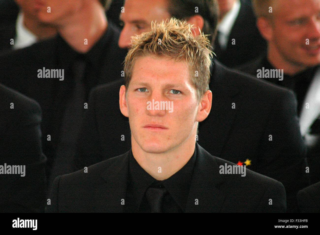 Bastian Schweinsteiger u.a. - Empfang fuer die deutsche Fussball-Nationalmannschaft und Verleihung des 'Silbernen Lorbeerblattes Stock Photo