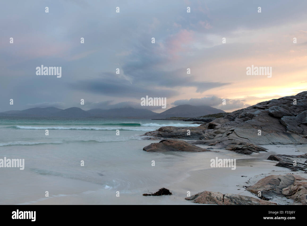 A gentle sunrise on the Outer Hebrides Stock Photo