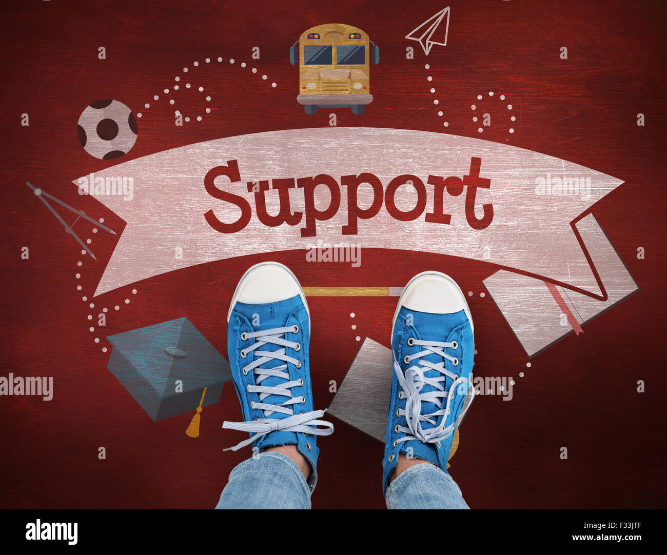 Support against desk Stock Photo - Alamy