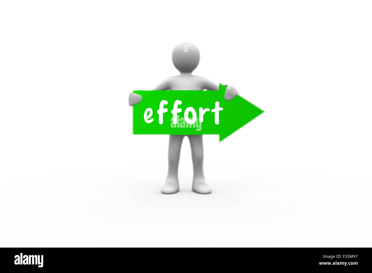 Effort against white background with Stock Photo Alamy