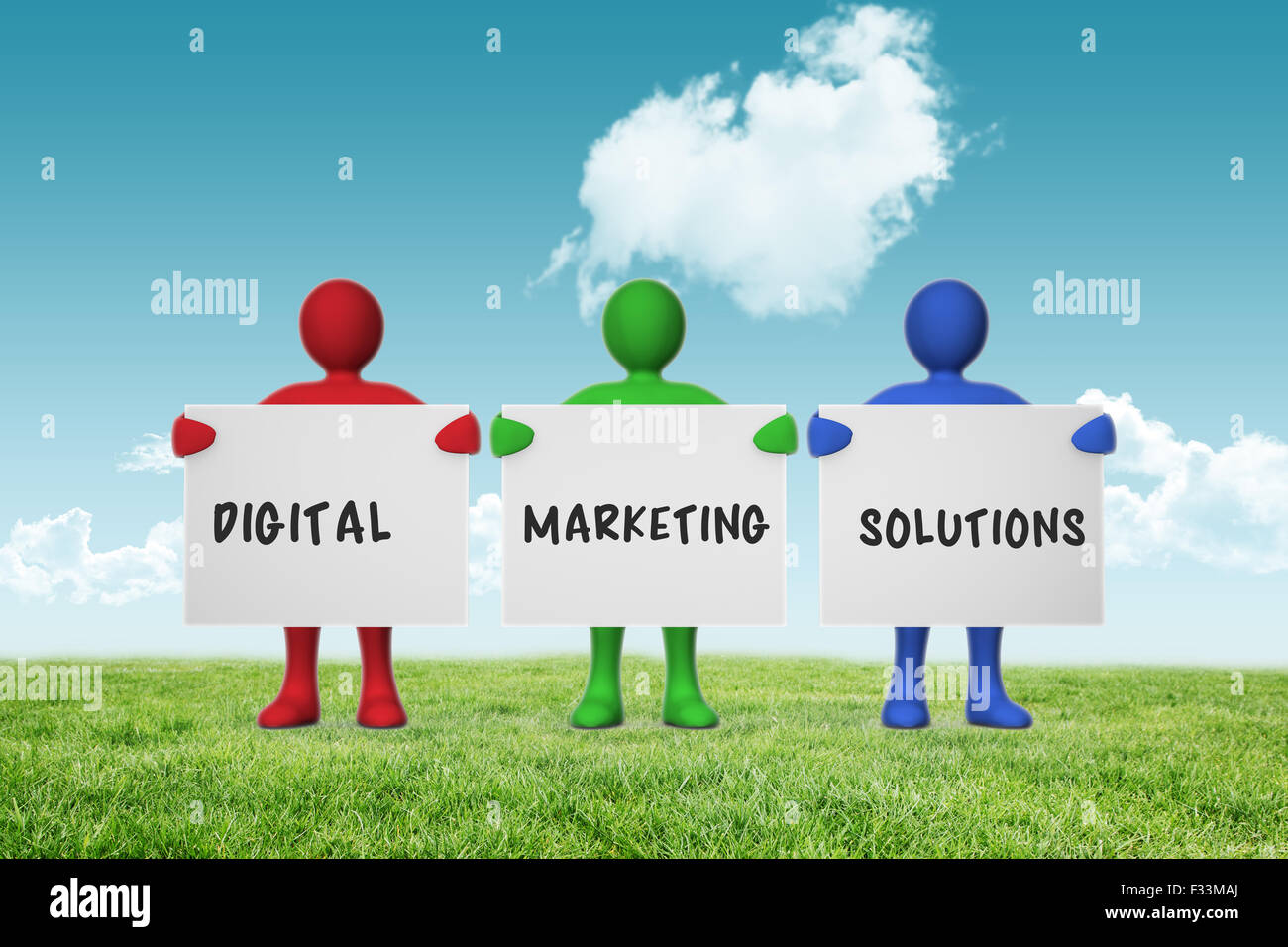 Composite image of digital marketing solutions Stock Photo