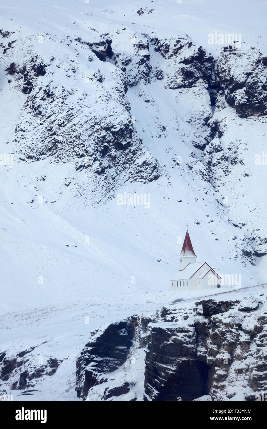 the church at Vik, Iceland Stock Photo