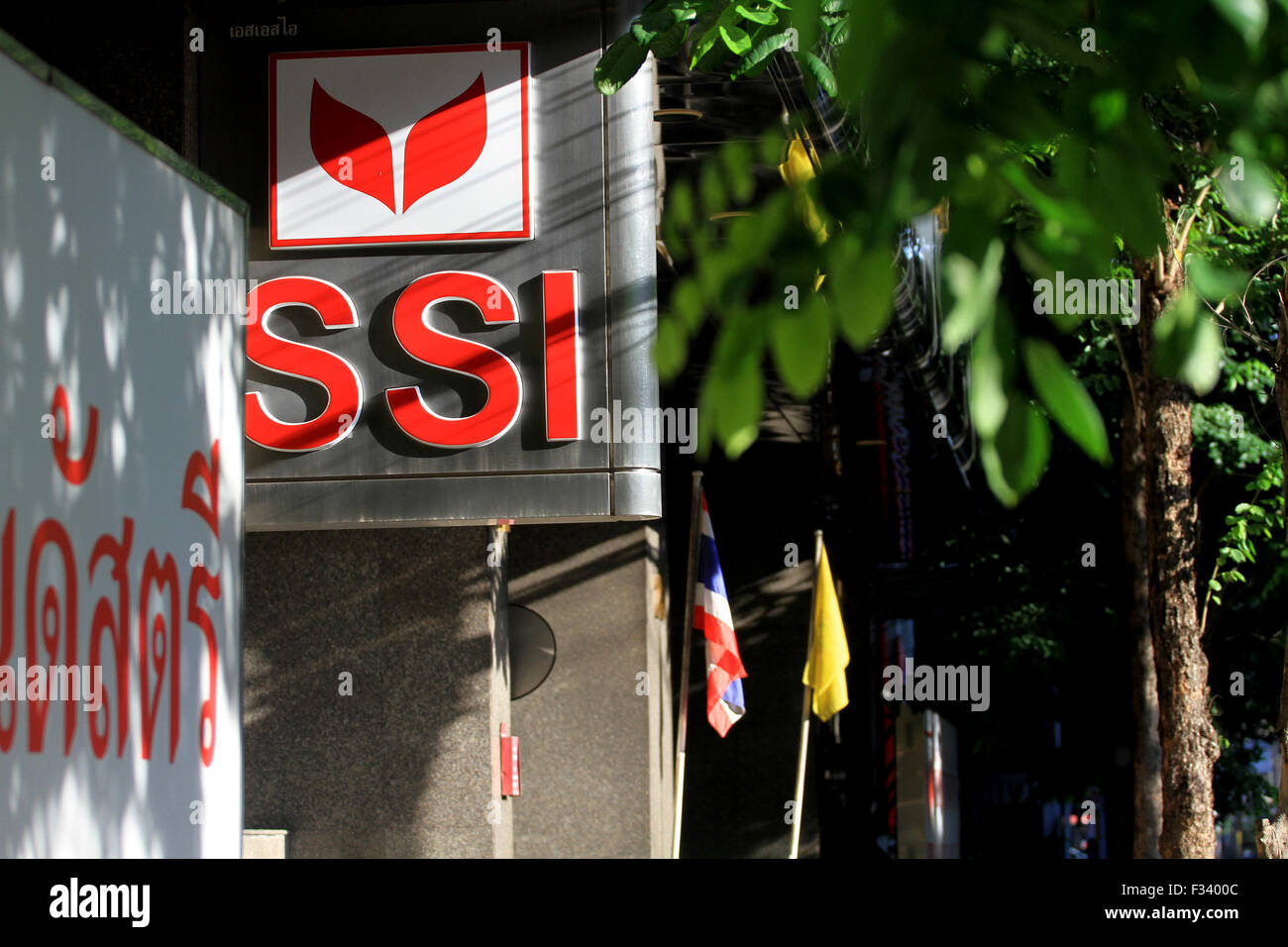 Bangkok, Thailand. 29th Sep, 2015. Company signage seen outside the