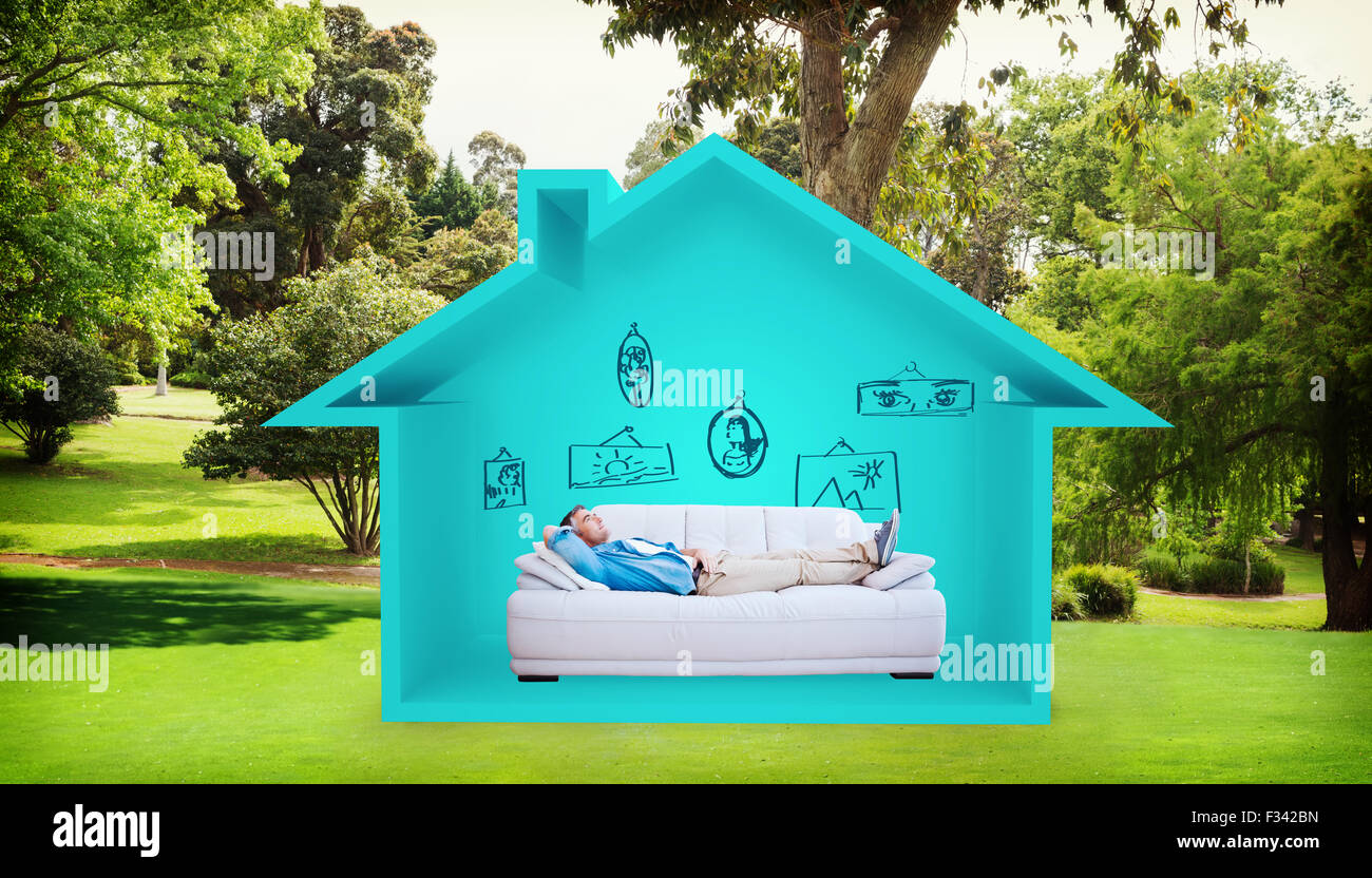 Resting Image Man resting on roof hi-res stock photography and images - Alamy