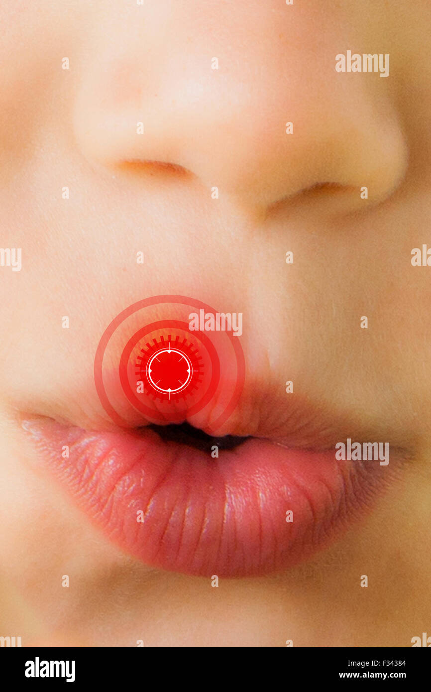Composite image of close up of childs mouth pouting Stock Photo - Alamy