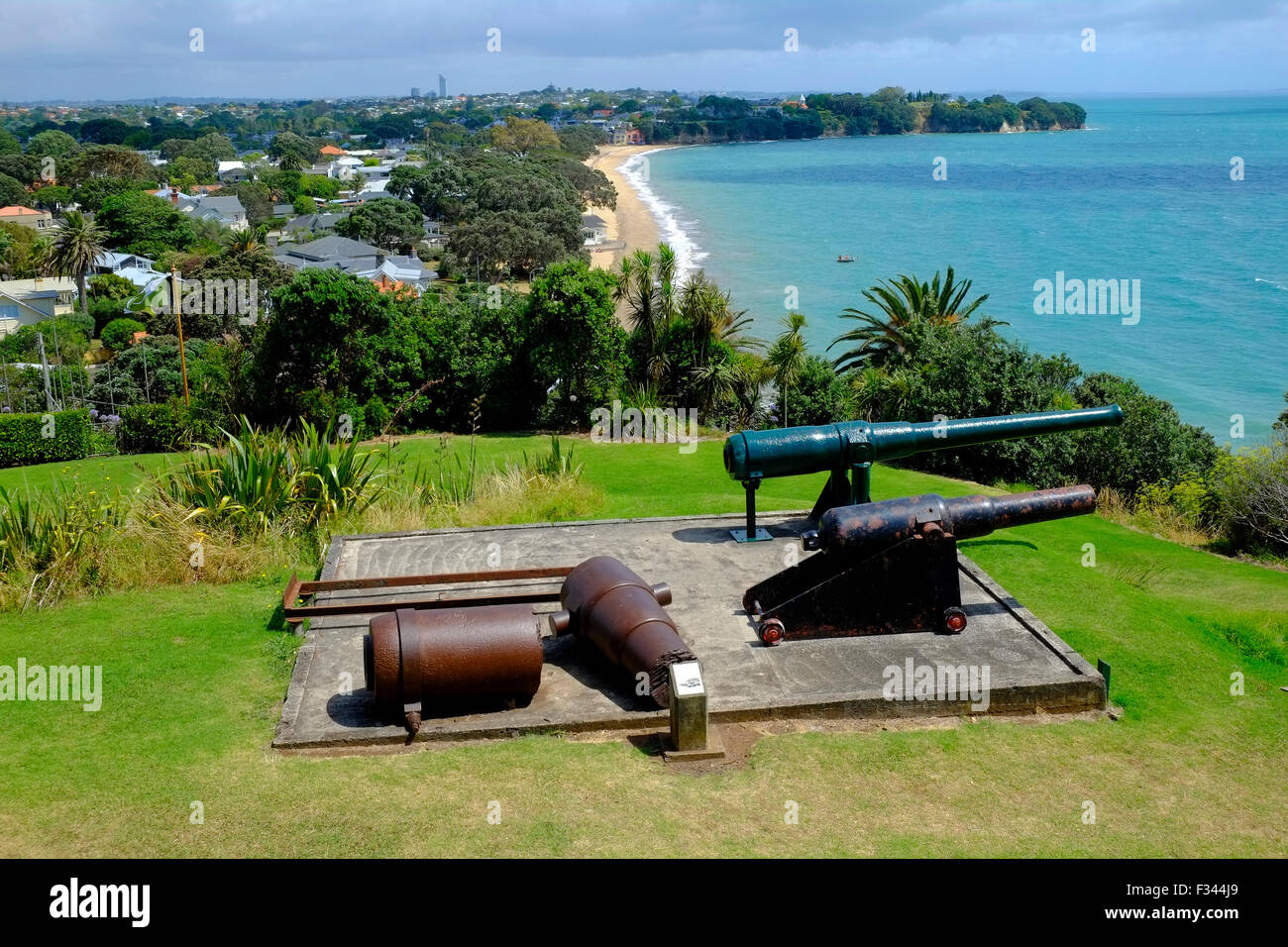 Cannon North Shore  Devonport Auckland New Zealand NZ North Island Stock Photo
