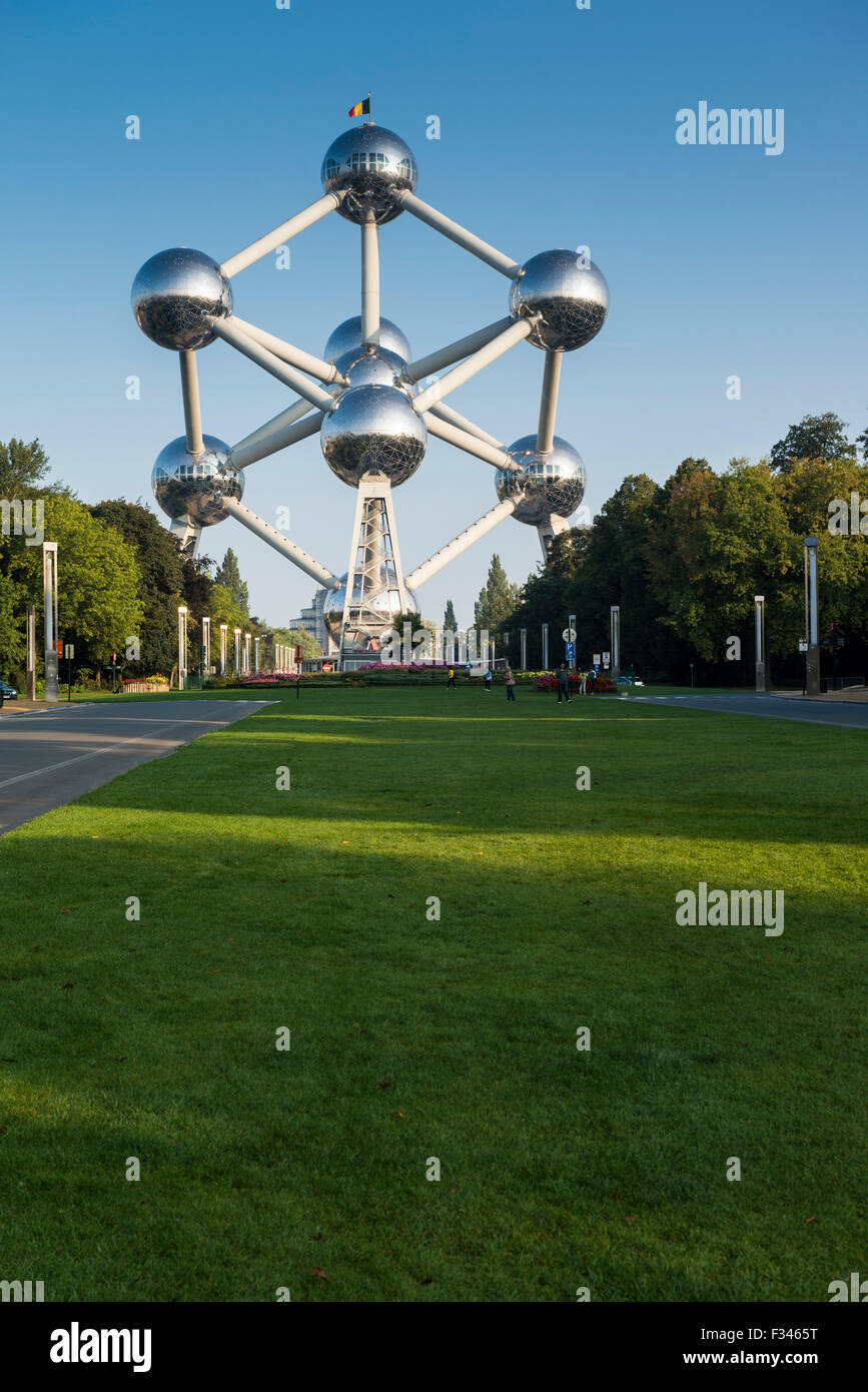 Atomium, the model of an iron molecule, in Brussels Belgium Europe ...