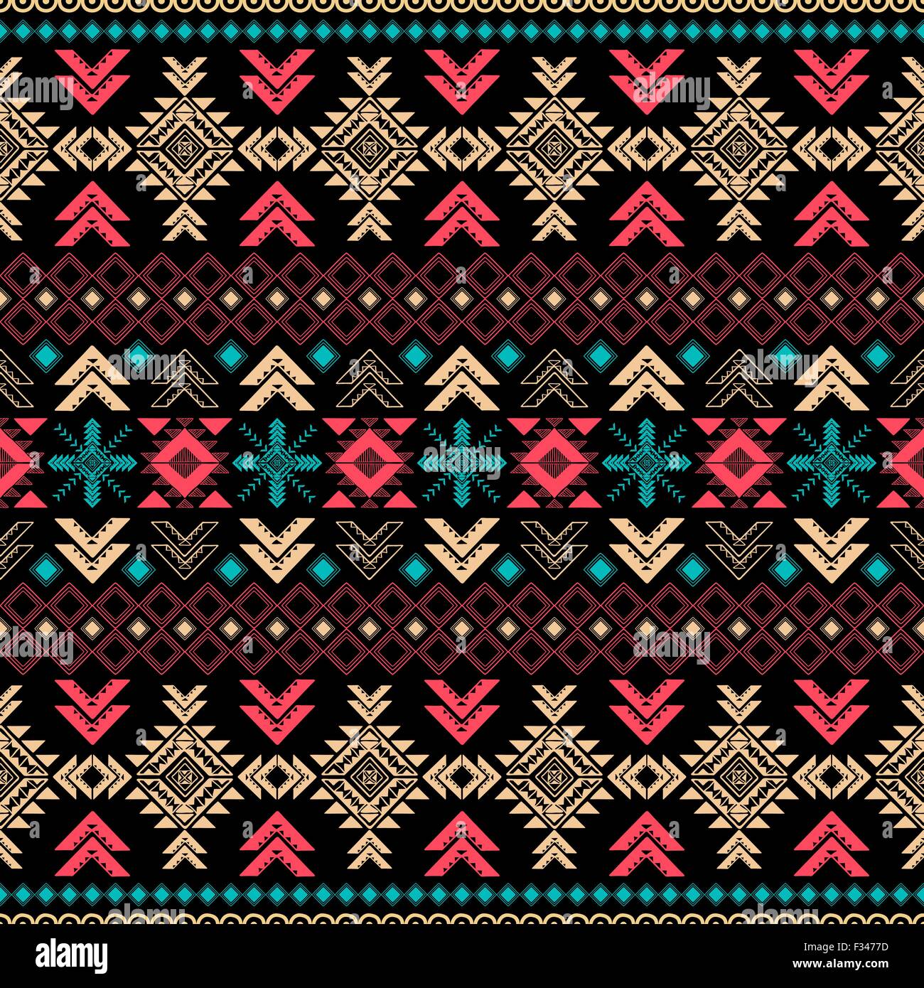 Tribal vintage ethnic seamless pattern . Vector background Stock Vector ...