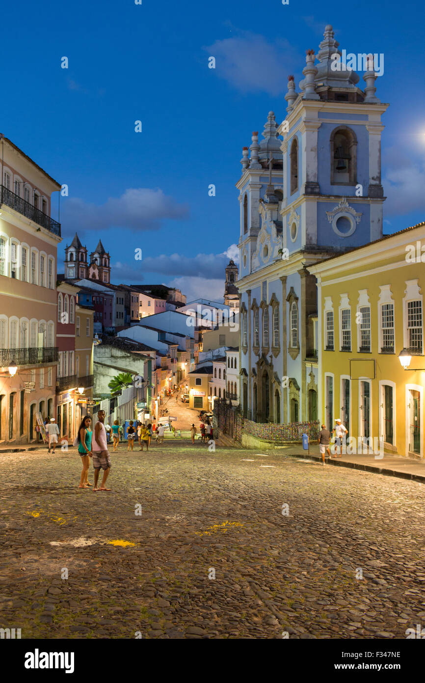 street life, the Old Town, Salvador da Bahia, Brazil Stock Photo