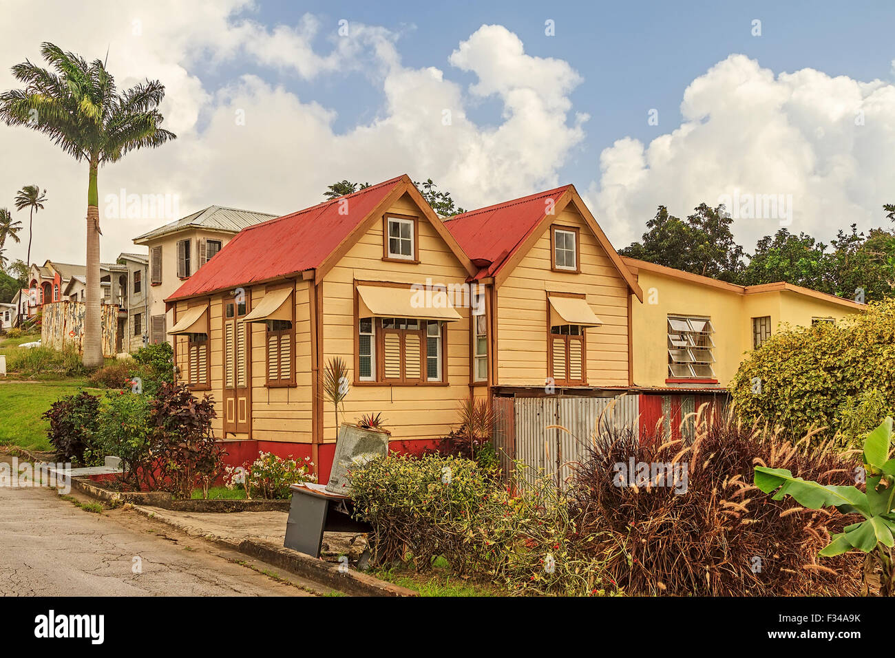 Chattel houses Barbados West Indies Stock Photo Alamy