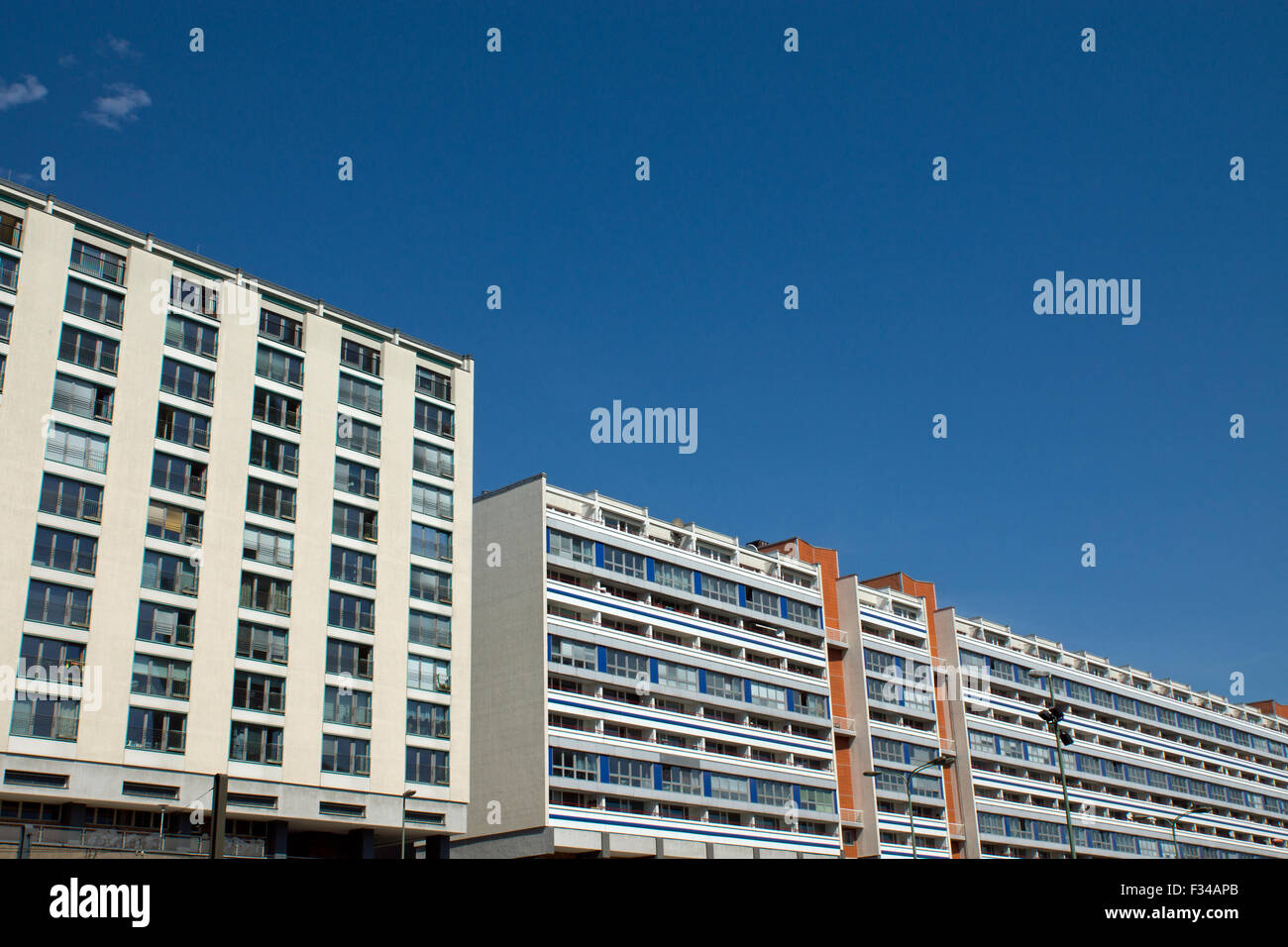 Buildings made of precast concrete slabs in East Berlin Stock Photo