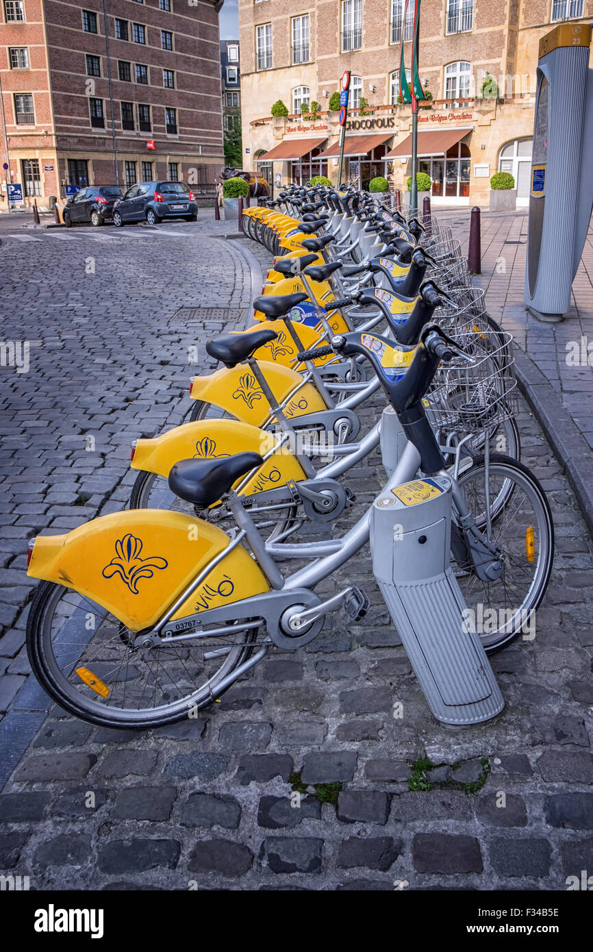 Electric bikes, Brussels, Belgium Stock Photo