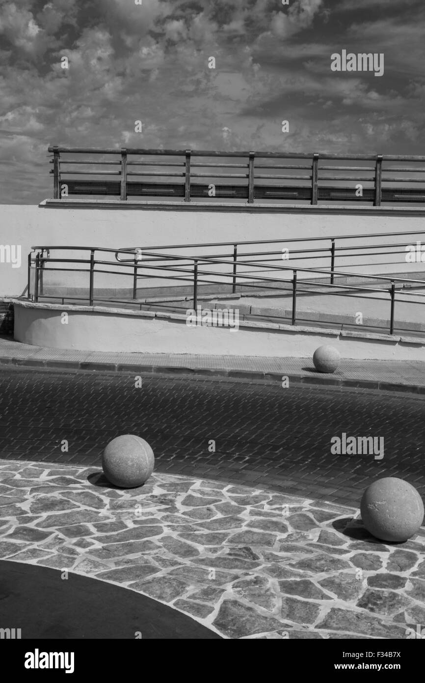 White empty walk in Black and White Stock Photos & Images - Alamy