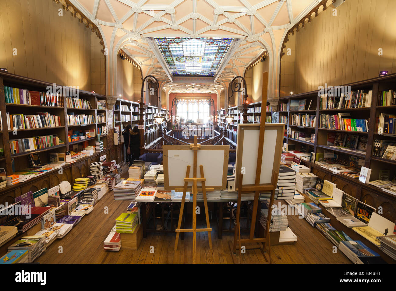Lello & Irmao Bookstore interior in Porto, Portugal Stock Photo