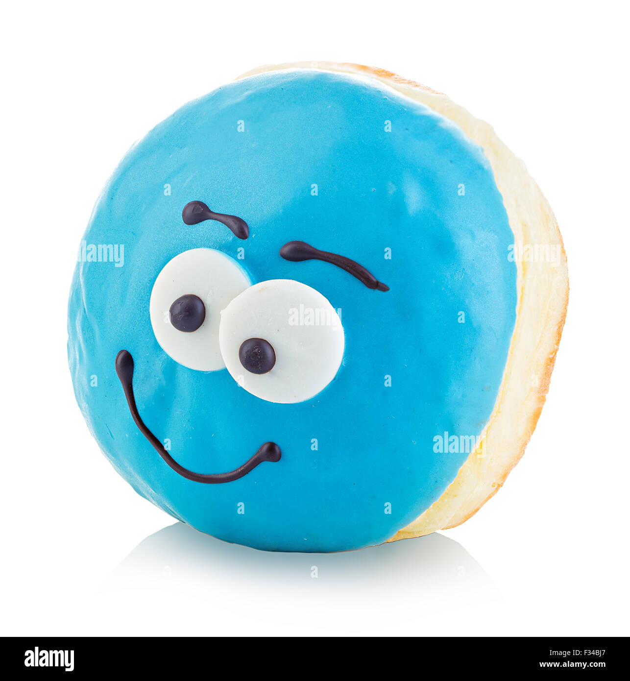 Donut close-up isolated on a white background Stock Photo - Alamy