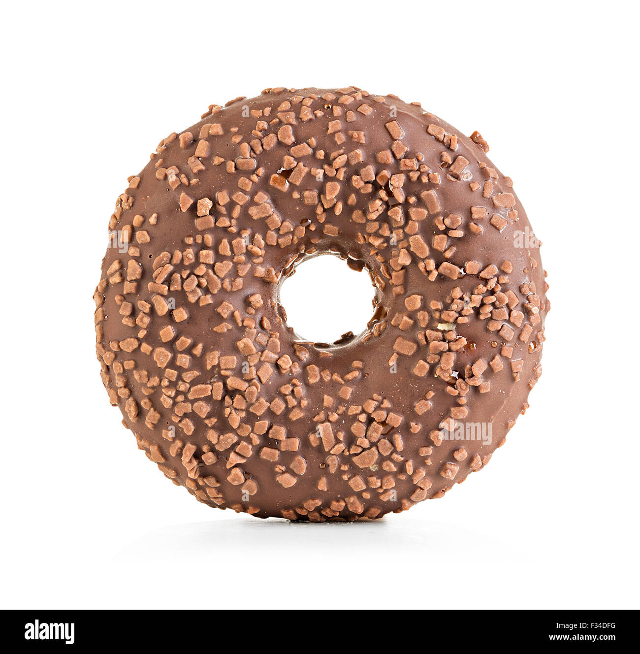 Donut close-up isolated on a white background Stock Photo - Alamy