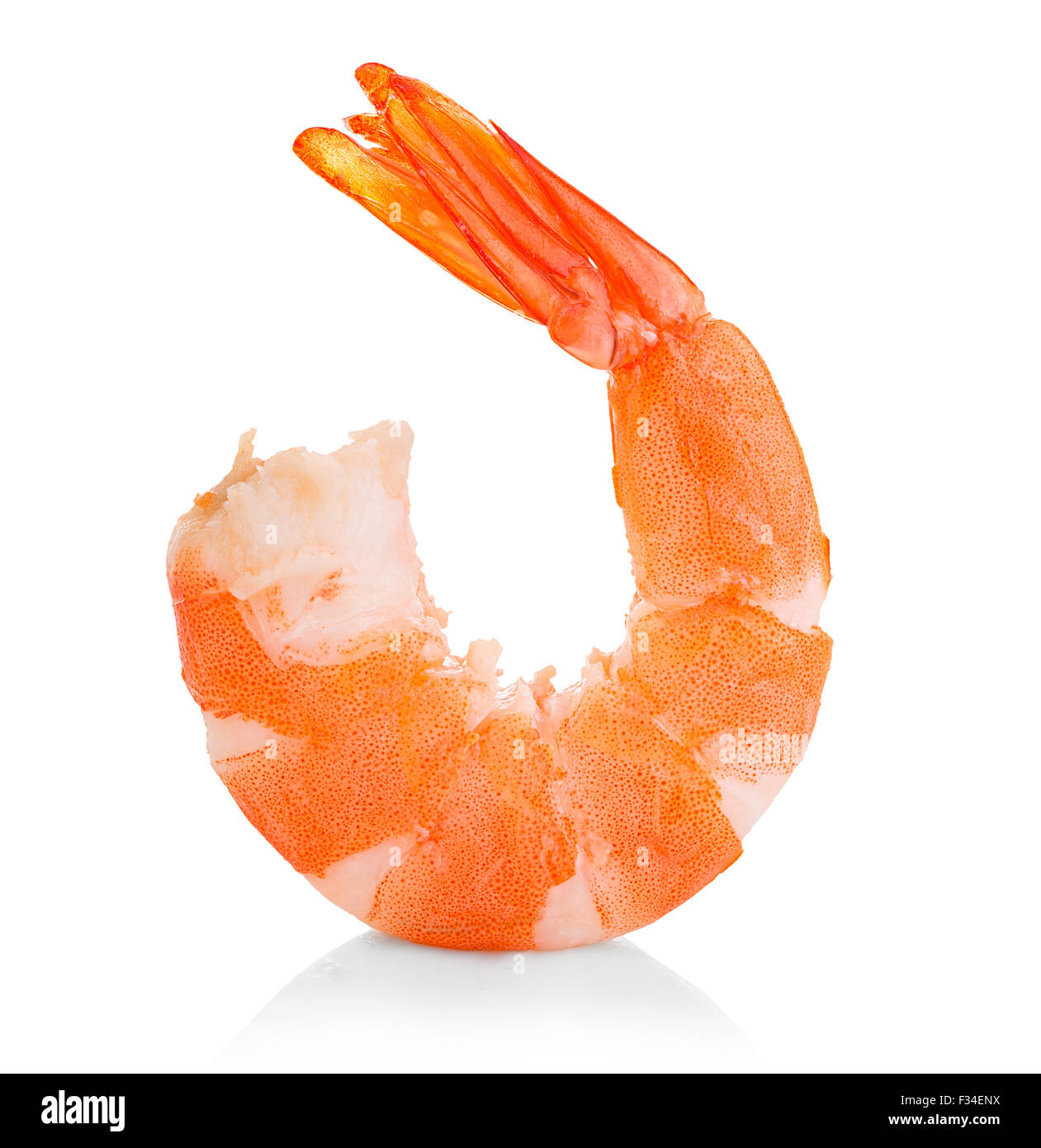 Tiger shrimp. Prawn isolated on a white background. Seafood Stock Photo