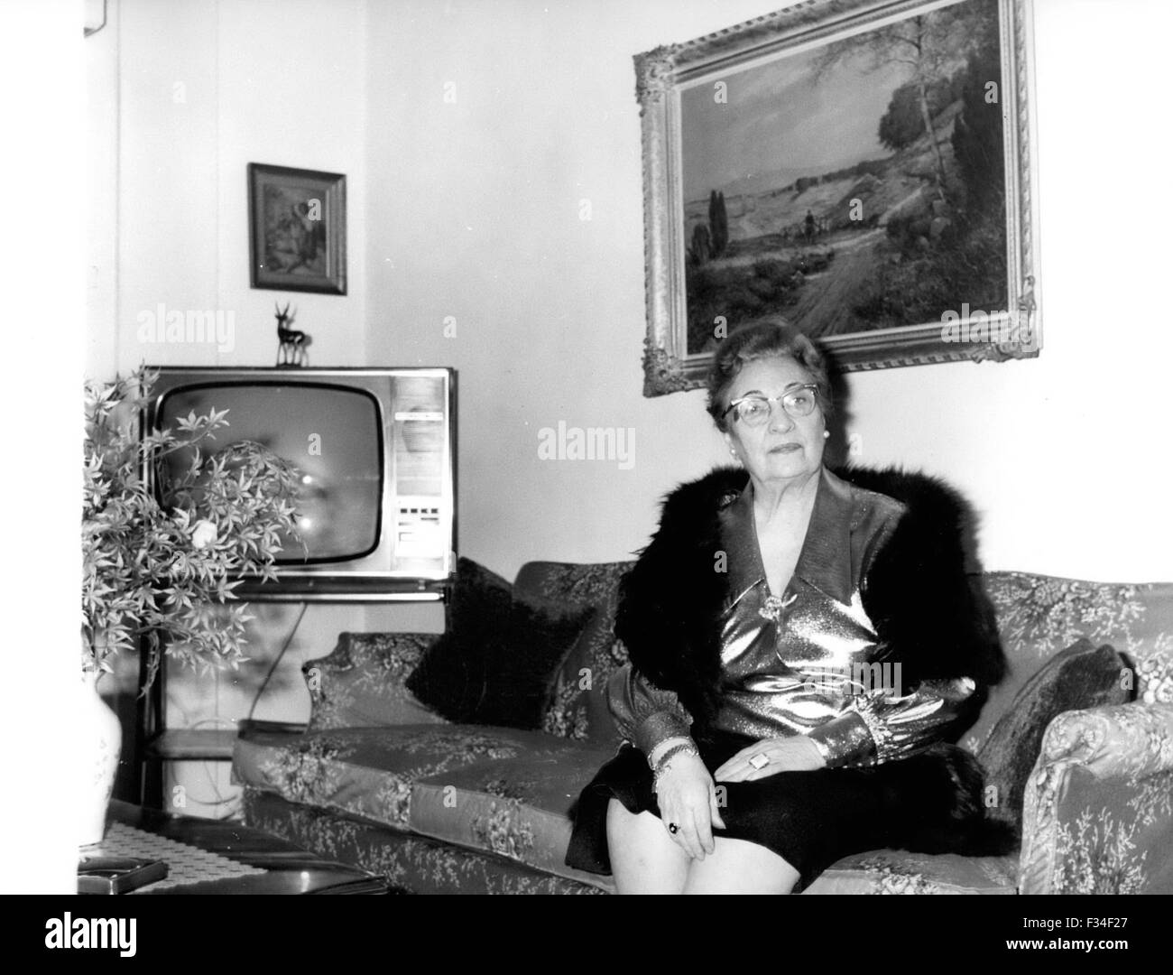 Mme. Litsa Calogeropoulou. 26th Dec, 1976. Maria Callas mother at the ...