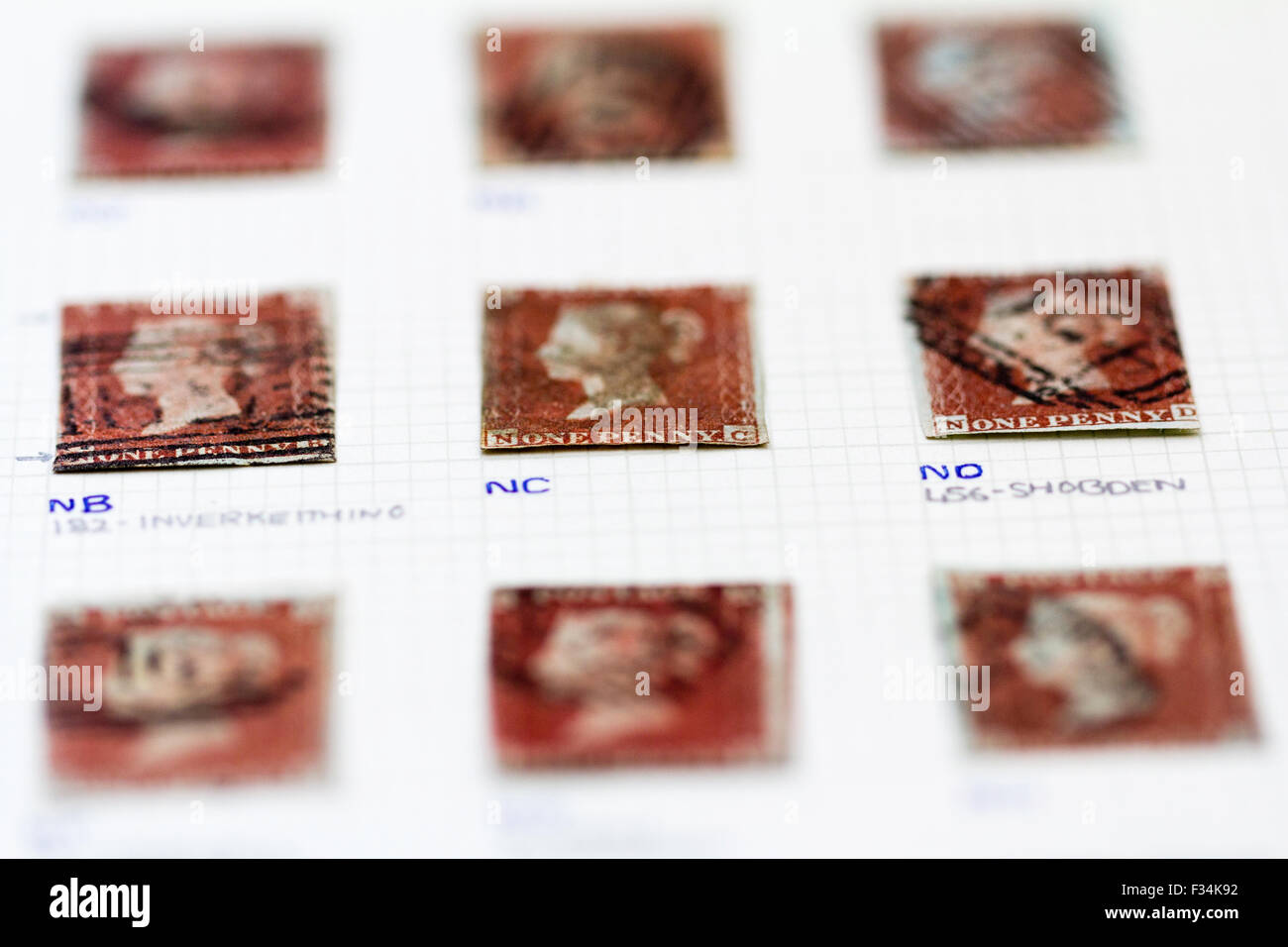 Victorian stamp collection british postage hi-res stock photography and ...
