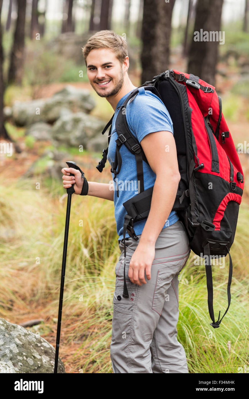 Portrait of young male hiker hi-res stock photography and images - Alamy
