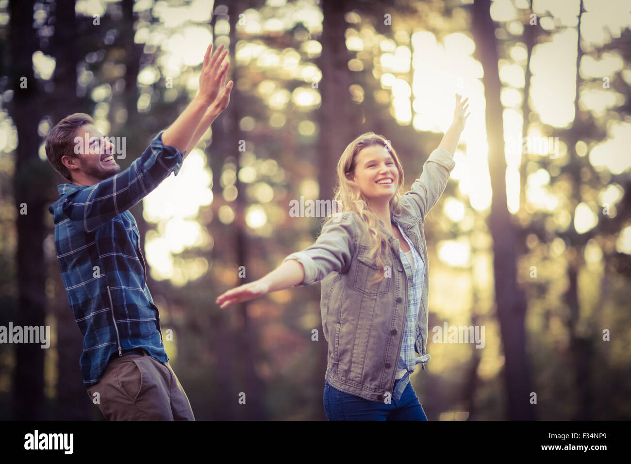 Smiling happy couple having fun Stock Photo - Alamy
