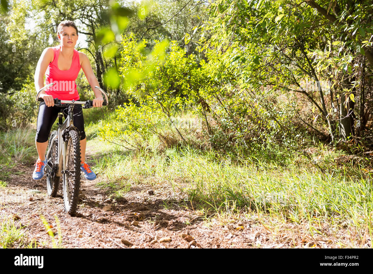 Girl on sales mountain bike