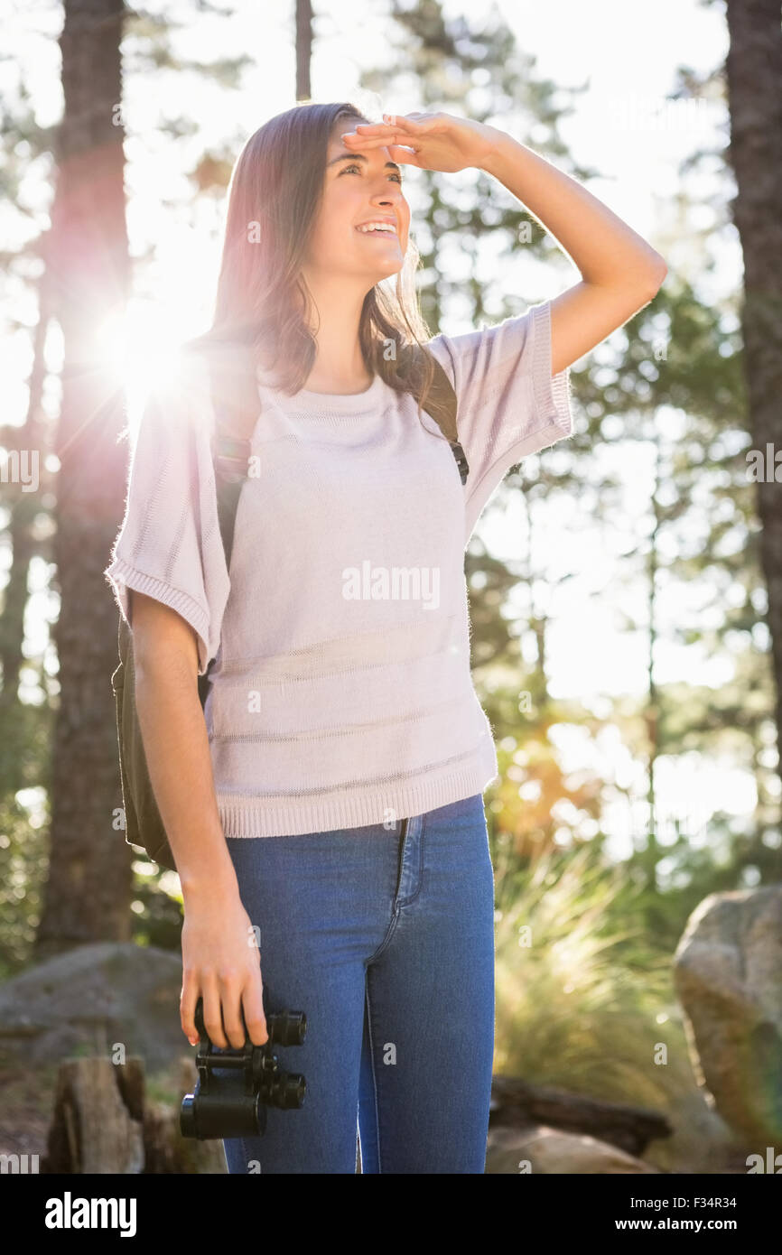 Beautiful hiker woman enjoying hi-res stock photography and images - Alamy