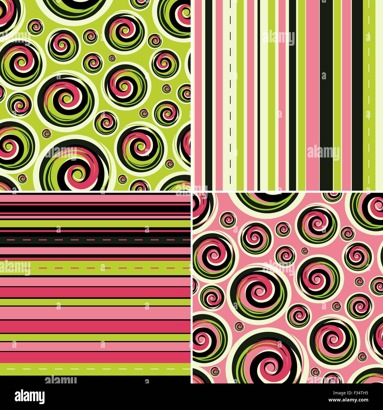 Colorful concentric circles seamless background Stock Vector Image ...