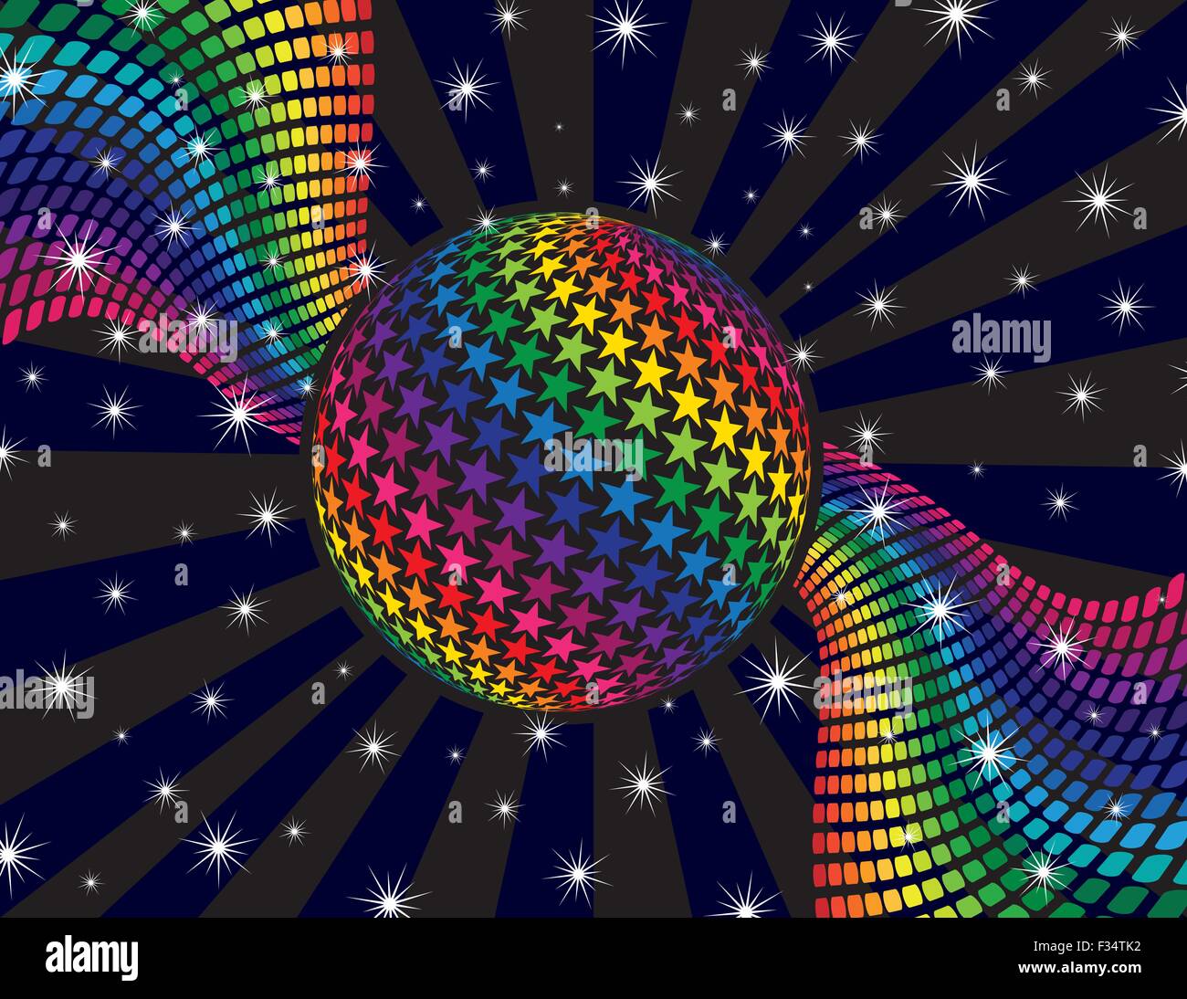 erección apagado Casi muerto Rainbow Disco Background Stock Vector Image & Art - Alamy