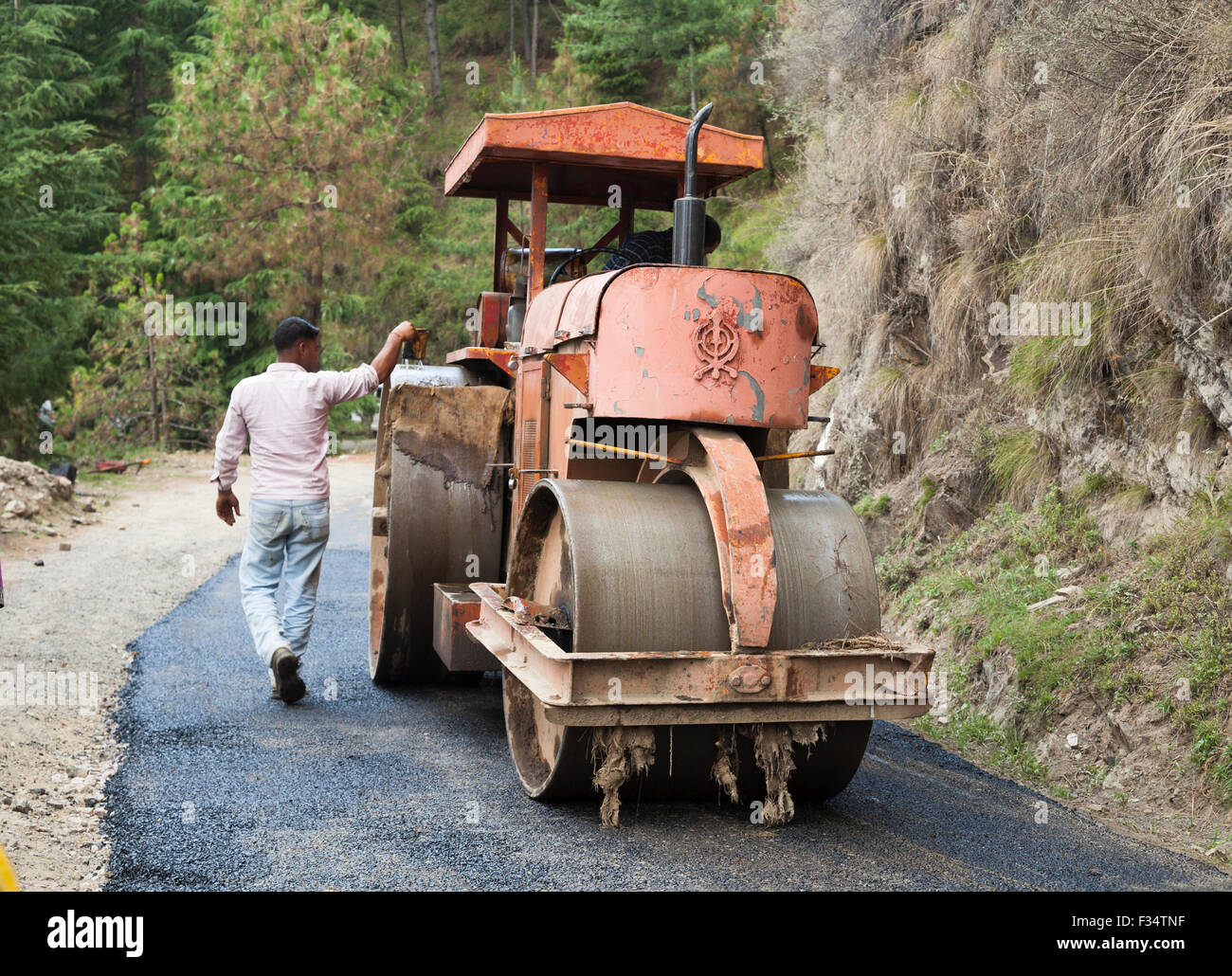 Indian road roller used in hires stock photography and images Alamy