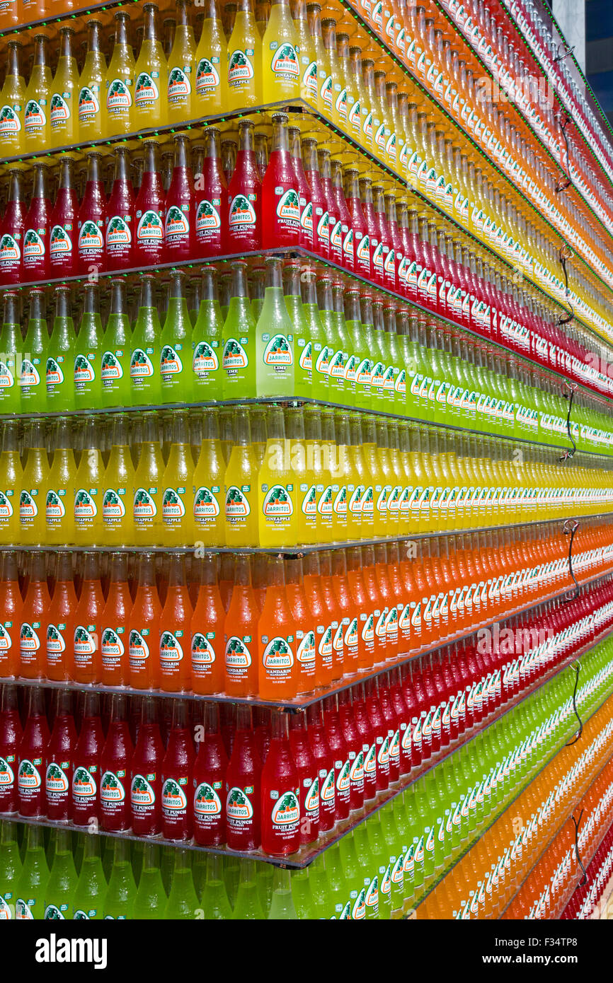 Grand Rapids, Michigan Bottles of Mexican soda form an artwork called