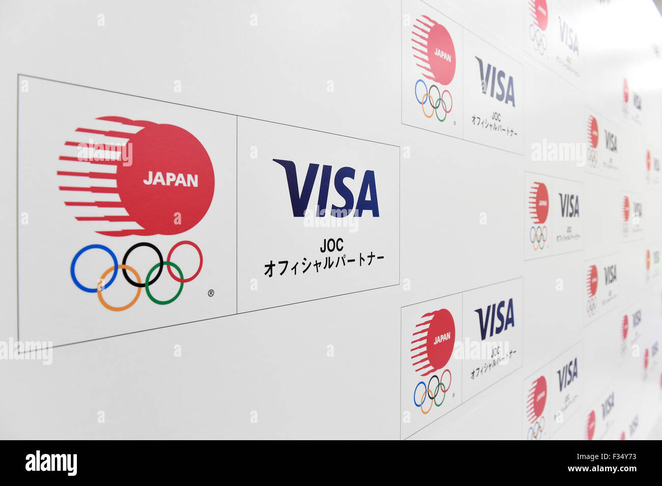 Tokyo, Japan. 29th Sept, 2015. General view, SEPTEMBER 29, 2015 : Japanese  Olympic Committee (JOC) and their Official Partner Visa hold a media  conference in Tokyo, Japan. The credit card company Visa
