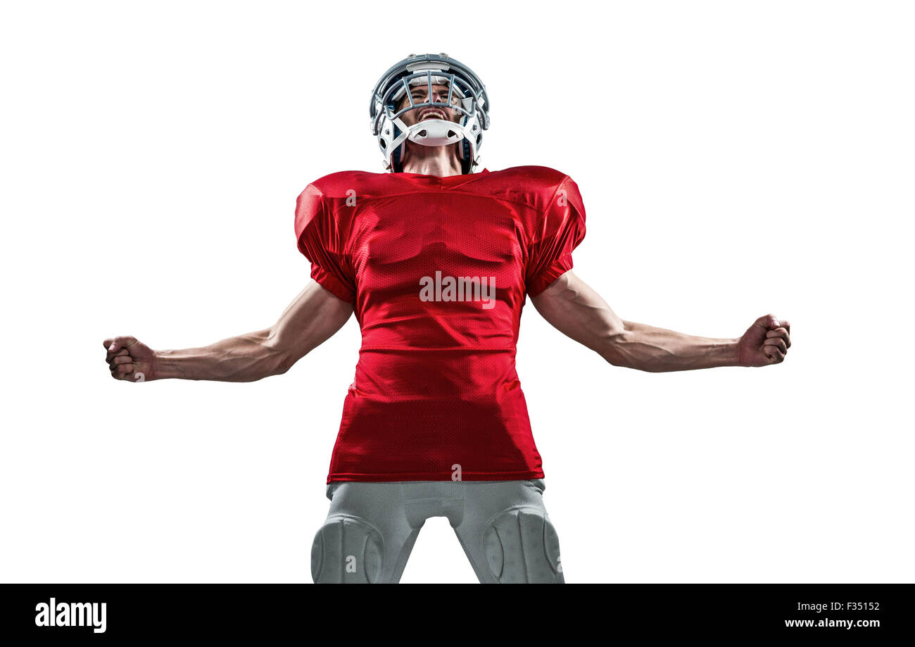 Red american store football jersey