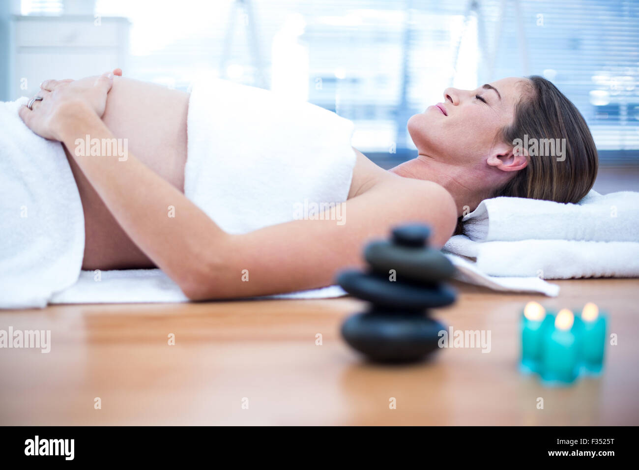 Pregnant woman in spa Stock Photo - Alamy