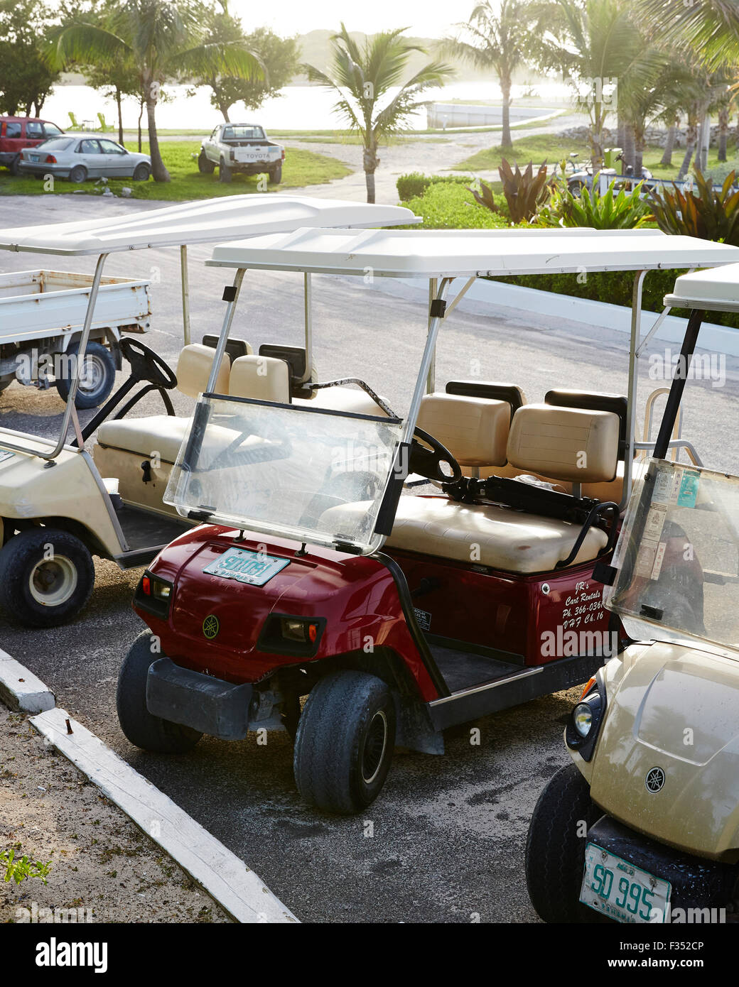 Golf Cart in the Bahamas Stock Photo Alamy
