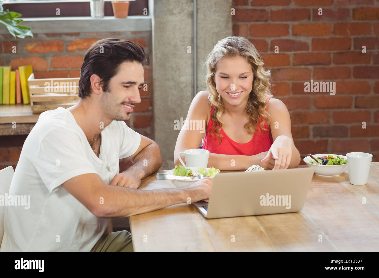 Business people discussing work during break in office Stock Photo