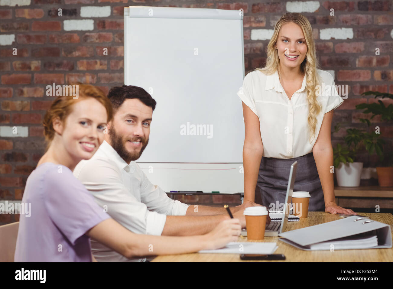 Portrait cheerful business people hi-res stock photography and images ...