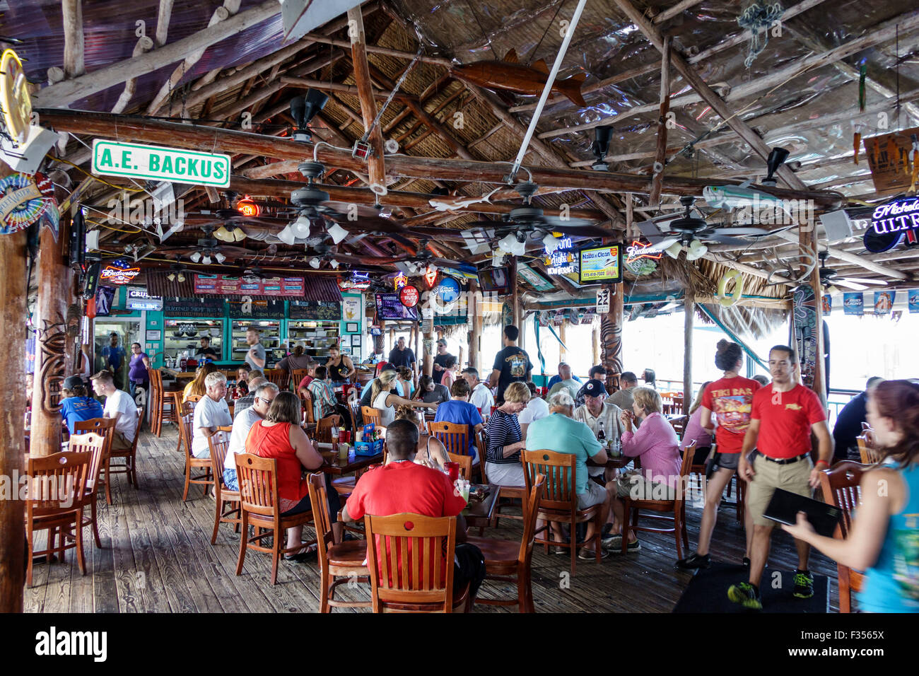 Florida, FL, South, Fort Ft. Pierce, City Marina, Original Tiki Bar