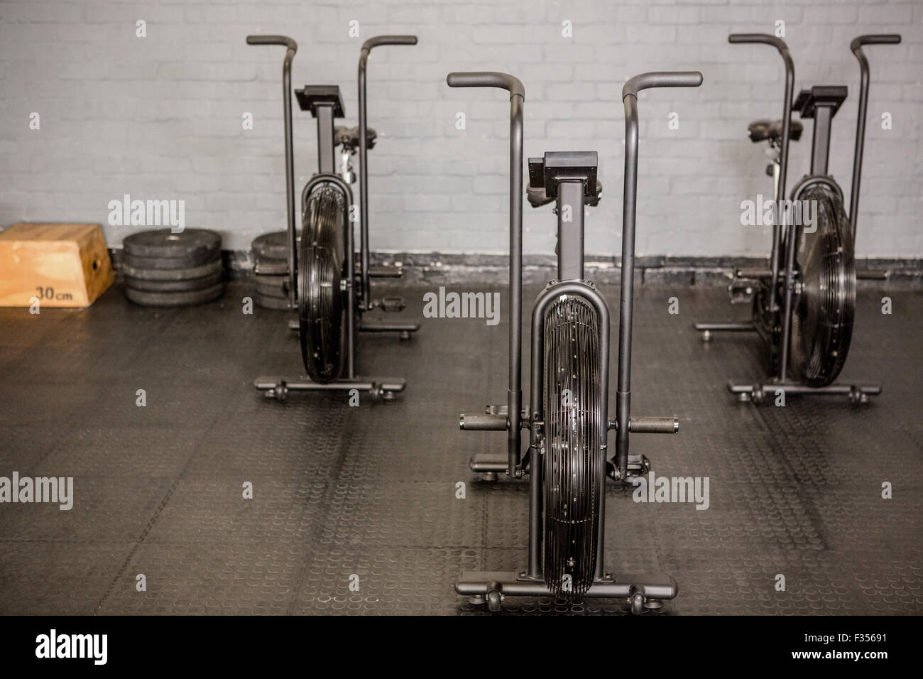Exercise cycle and equipment Stock Photo