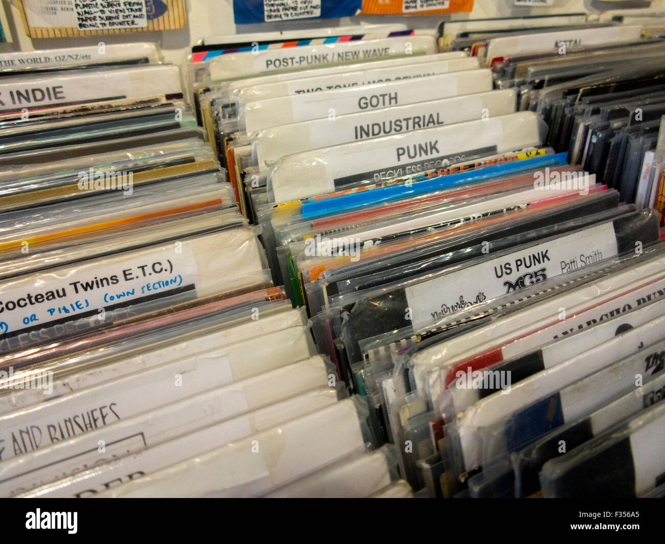 vinyl and CDs in a record shop Stock Photo Alamy
