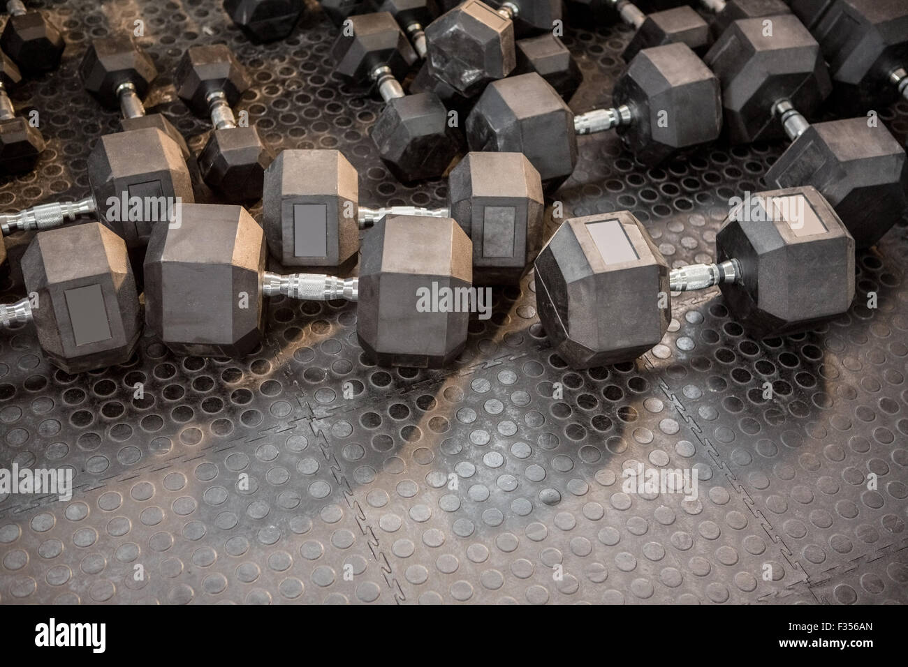 Dumbbell on the floor Stock Photo Alamy