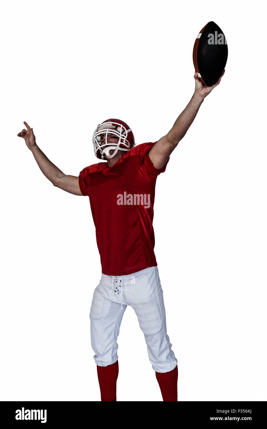Rugby player celebrating Stock Photo