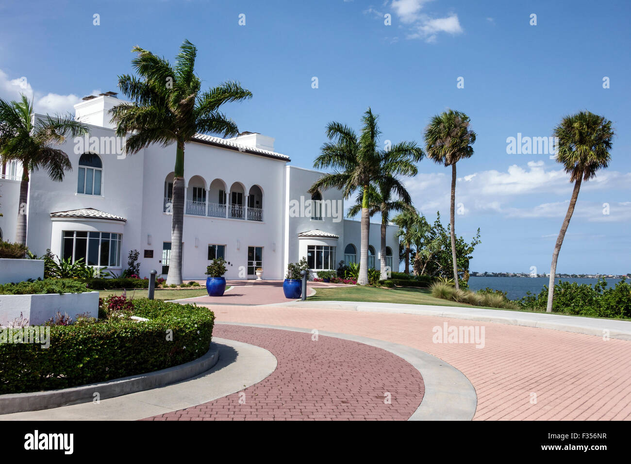 Florida Jensen Beach Indian River Riverside Park Leach Mansion at Stock